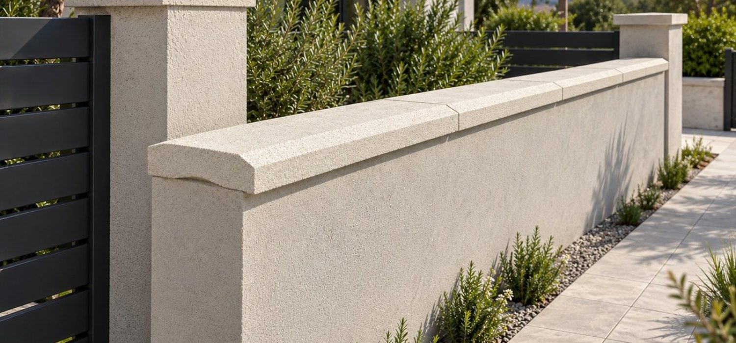 Capeamento de muro CM25 branco instalado
