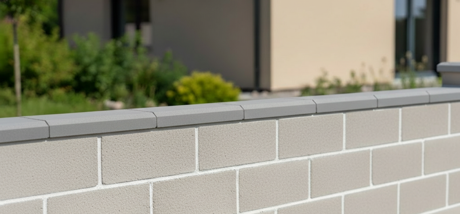Capeamento de muro CM227 — Cinzento